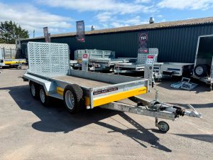 Pre-Owned 2023 Brian James General Plant 551 - 4.0m x 1.7m, 3500kg, Twin Axle, 13" Wheels with Upgraded Heavy-Duty Full Width Punched Tail Panel & Standard Adjustable Ramps