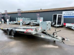 Ex-Demo 2025 Brian James A Transporter 130 - 5.0m x 2.1m, 3500kg, 2 Axle, 12" Wheels With Upgraded Manual Winch, Maunual Tilt, Storage Box & Wheel Chocks