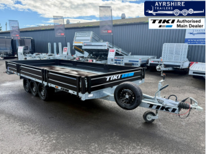 Tiki FX460-TRB 13 Flatbed Trailer, 4.56m x 2.15m, Twin Axle, 13' Wheels With Upgraded Headboard, Dropsides & Tailboard